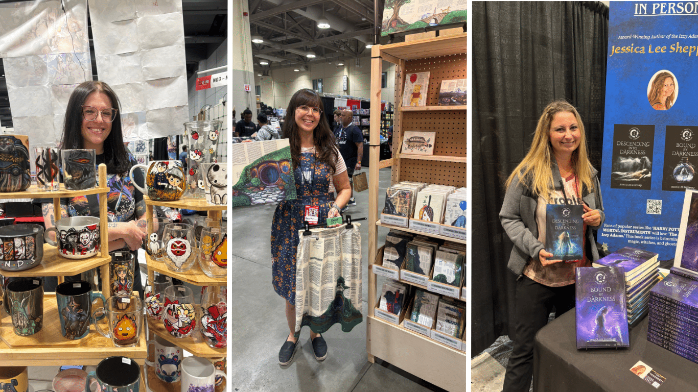 Artists at Fan Expo (Angelika Jankac, Kaytlyne Dewald, and Jessica Lee Shepard).